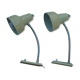 Pair of small 1950s office lamps