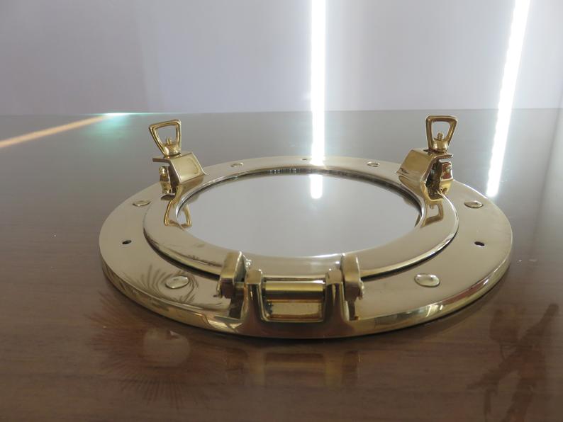 80s round window mirror 21cm