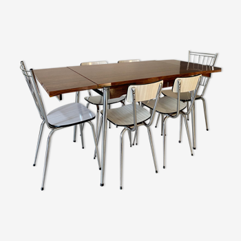 Formica table & 6 chairs