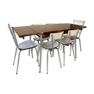 Table en formica & 6 chaises