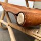Mid-century safari lounge chair in bamboo and Danish leather, 1960s.