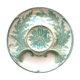 RARE Plate Green Artichoke in slurry, signed GIEN France