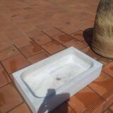 Macael white marble sink