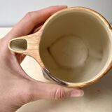 Vintage Grandjean Jourdan Vallauris faux wood coffee maker + sugar bowl