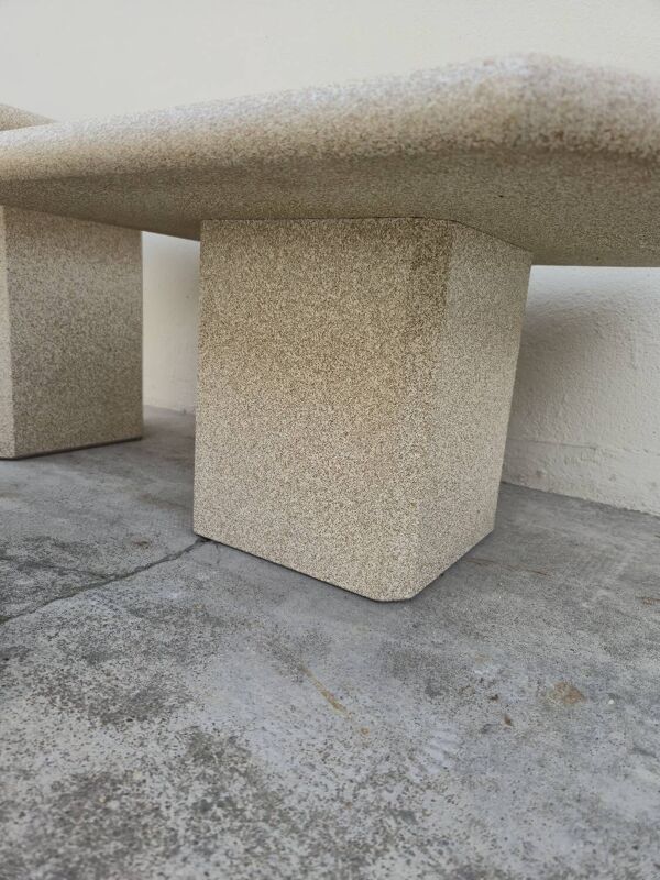 Serie de 3 tables basses gigognes en bois désign 1970s
