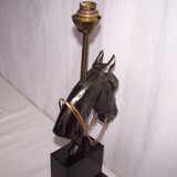 Lamp marble bust horse - early 1970s