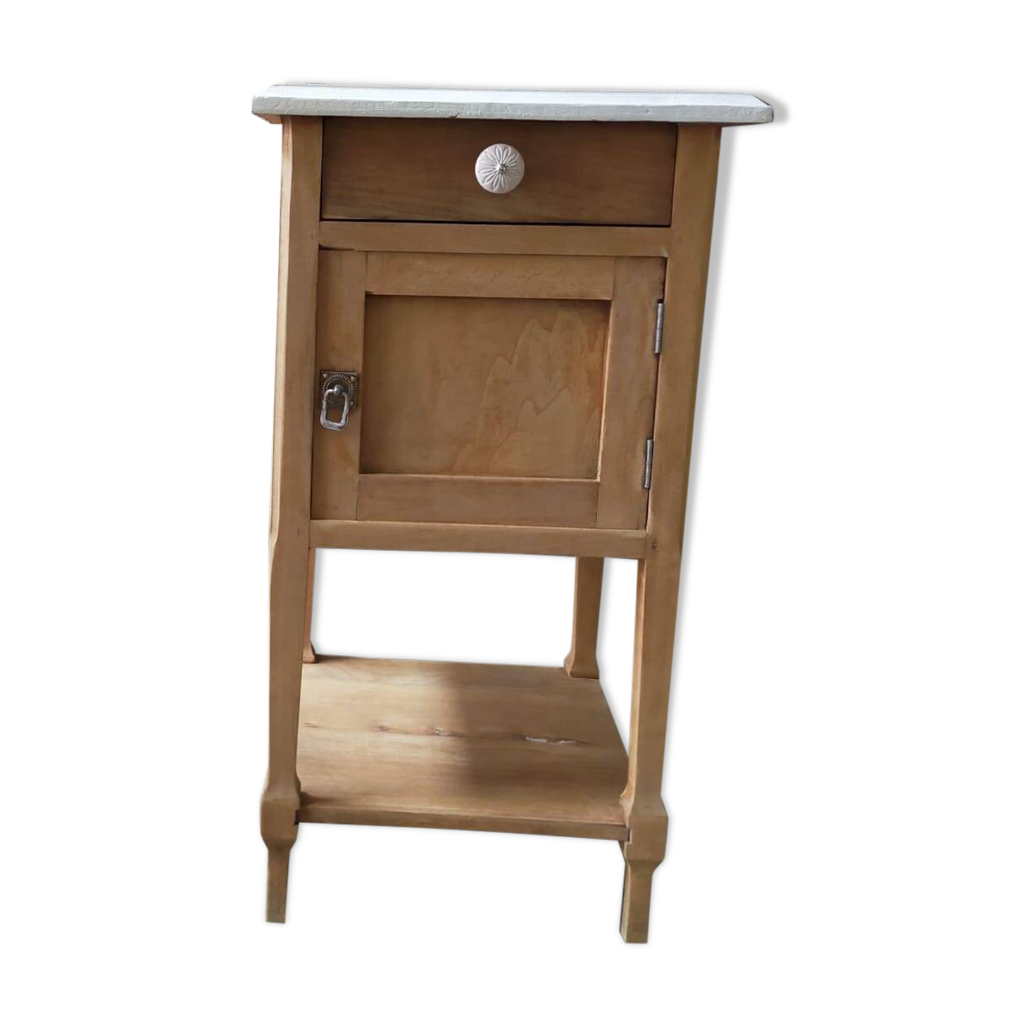 Solid wood bedside table