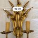 Hans Kögl-style 6-arm chandelier in gilded metal, 1970s, with two wall lights