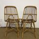 Paire de chaises en rotin & bambou