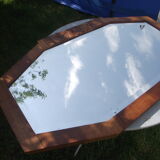 Art deco mirror carved oak 91x53cm