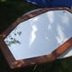 Art deco mirror carved oak 91x53cm