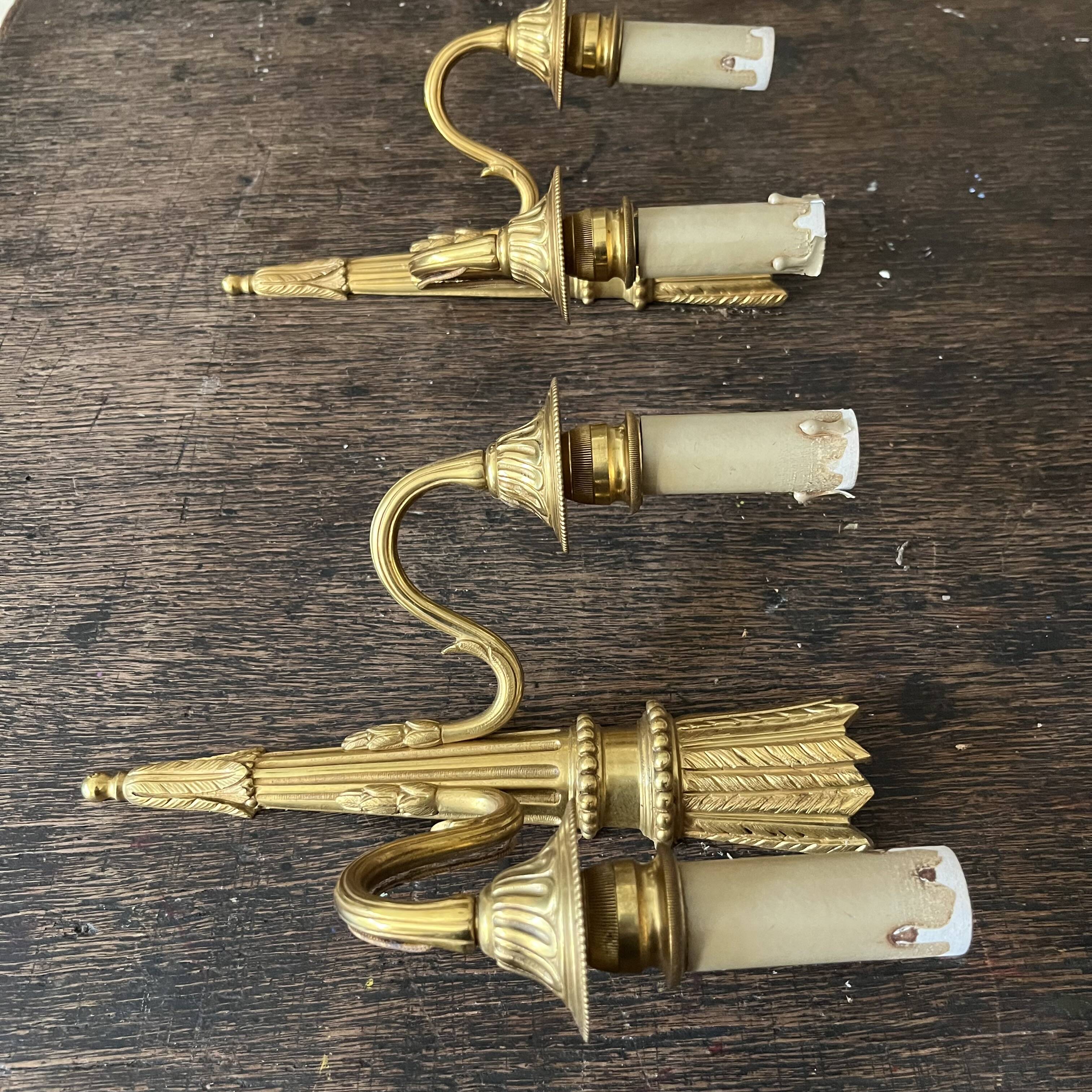 Pair of neo classic wall lights