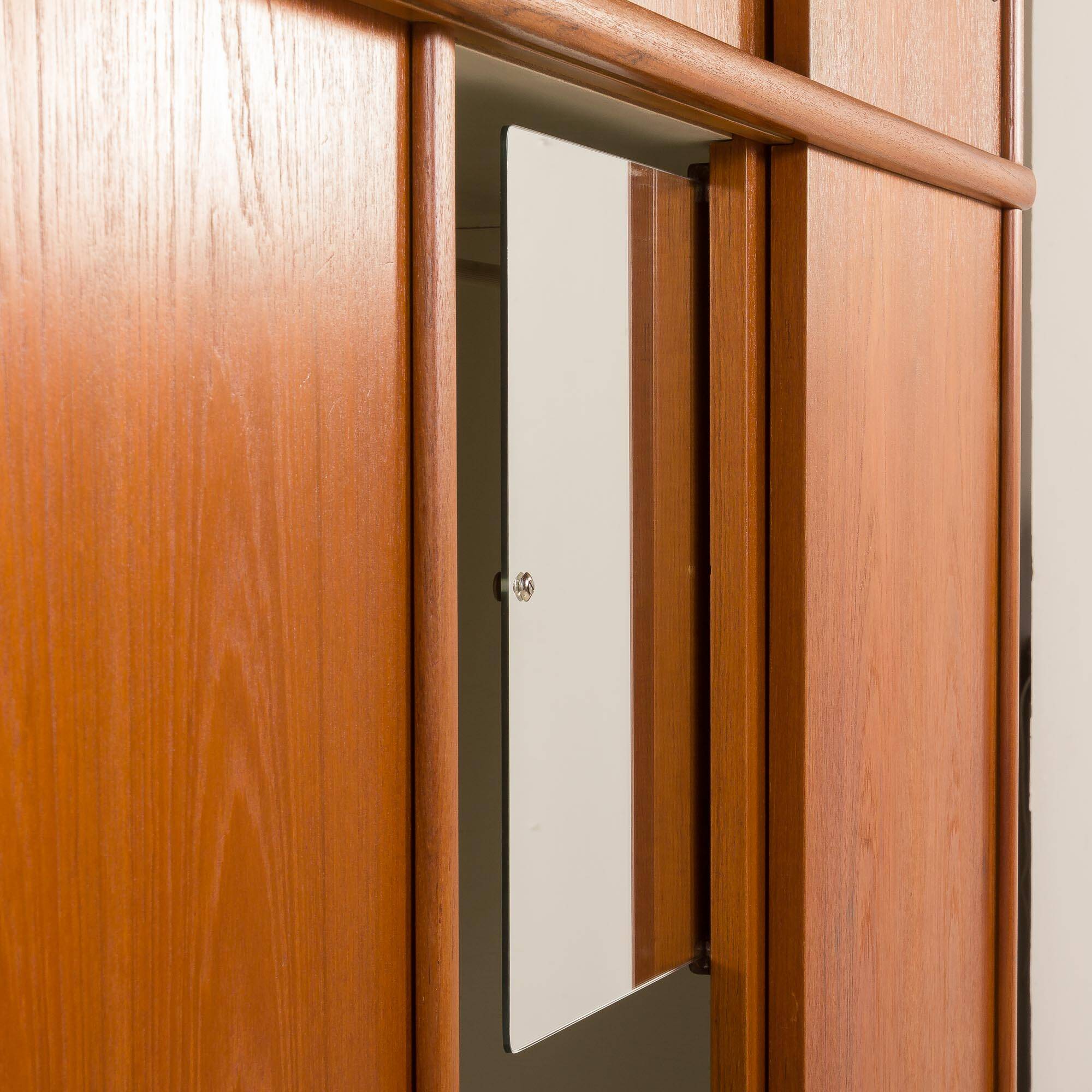 Omann Jun Extra large mid century teak wardrobe, Denmark, 1970s