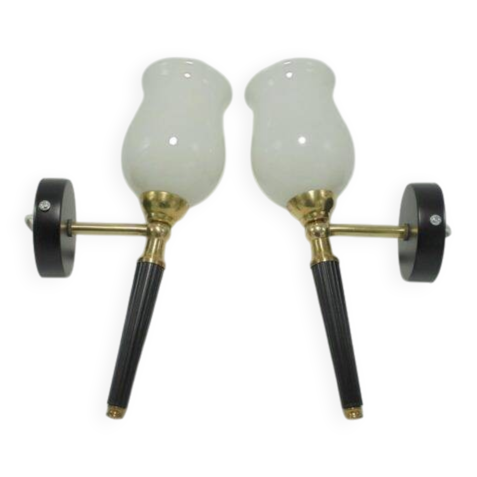 Pair of torch wall lights
