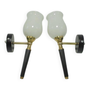 Paire d’appliques flambeaux