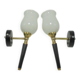 Pair of torch wall lights