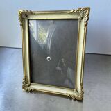 Art deco  metal picture frame 14 cm x 11  convex glass
