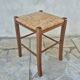 Tabouret paillé Français vintage