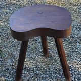 Pair of vintage shepherd stools in solid oak