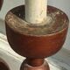 Series of 4 old large wooden candlesticks/brutalist