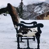Fauteuil en peau de vache