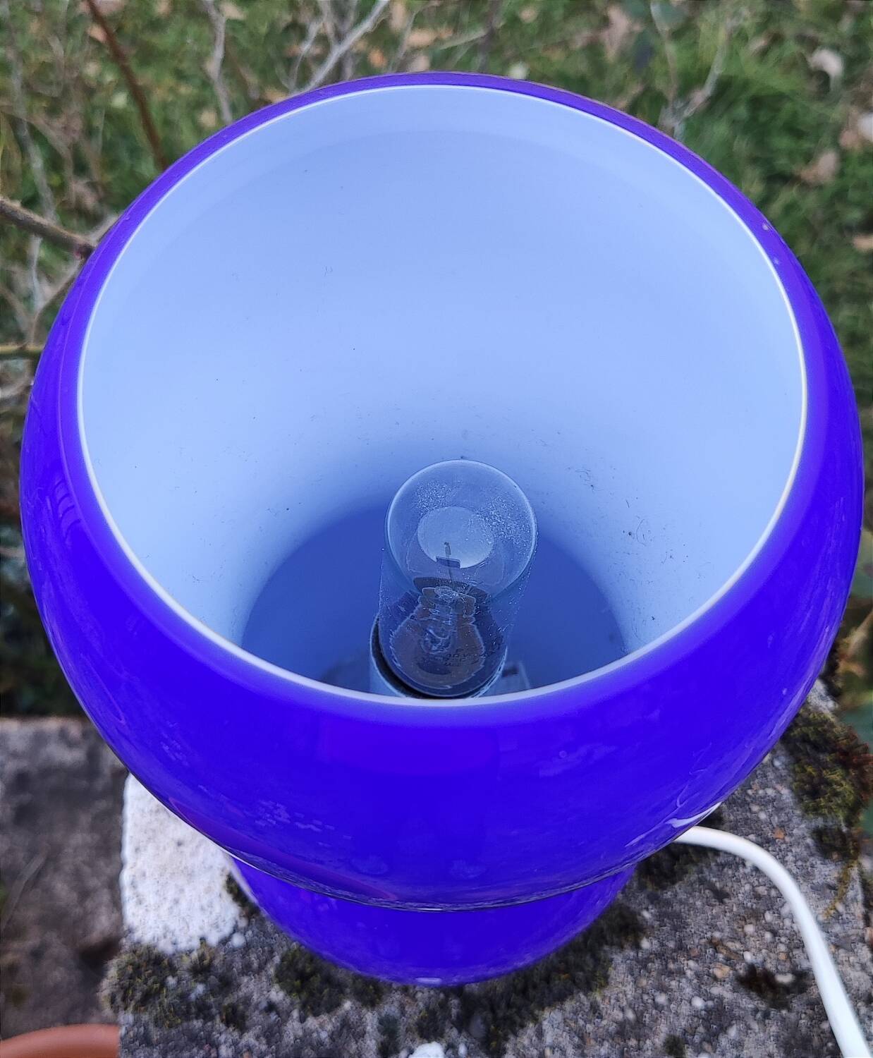 Blue glass lamp - Ikea vintage 1990