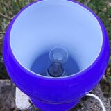 Lampe en verre bleu - Ikea vintage 1990