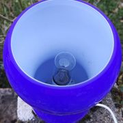 Lampe en verre bleu - Ikea vintage 1990