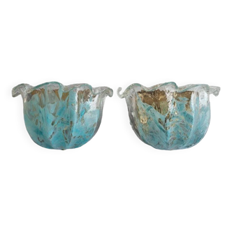 Paire d’appliques coquillages en Murano
