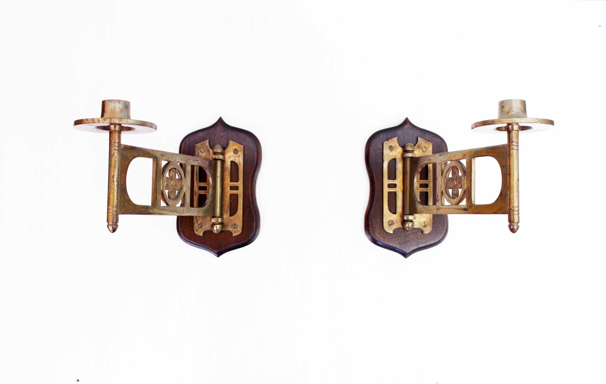 Pair of wall candle holders