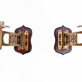 Pair of wall candle holders