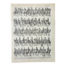 Gravure ancienne 1898, Cavalerie ancienne, chevalier • Lithographie, Planche originale
