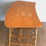 Rattan desk around 1970