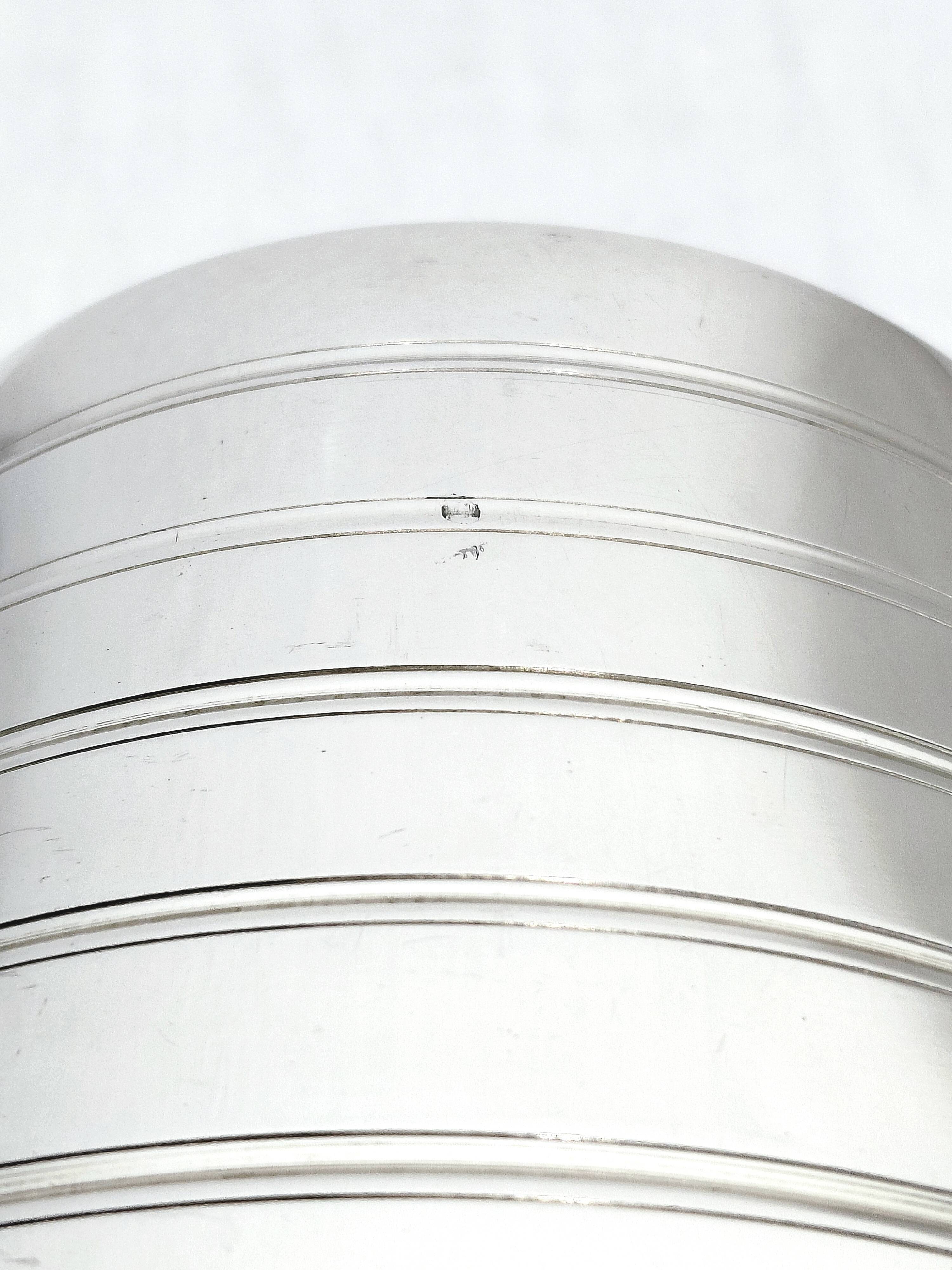 Silver metal white wine bucket