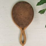 Rattan hand-facing mirror