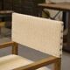 Pair of brutalist armchairs in oak and cream boucle 1950s