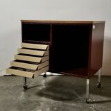 Vintage Italian Cabinet on Wheels, 1970s