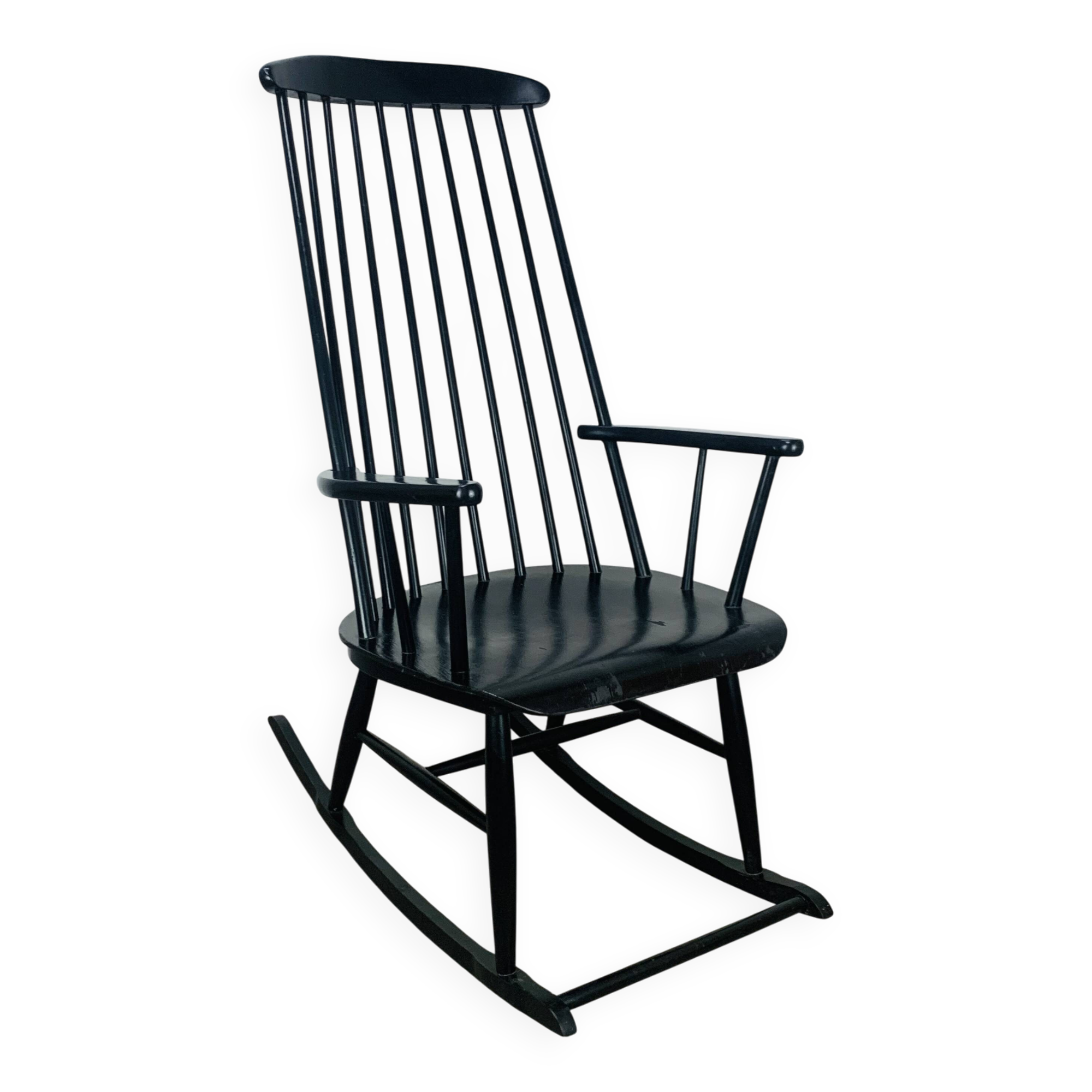 Scandinavian rocking chair in Tapiovaara style, 1960s