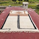 Large Beni Ouarain rug 300x206 cm – Thick wool – Geometric patterns