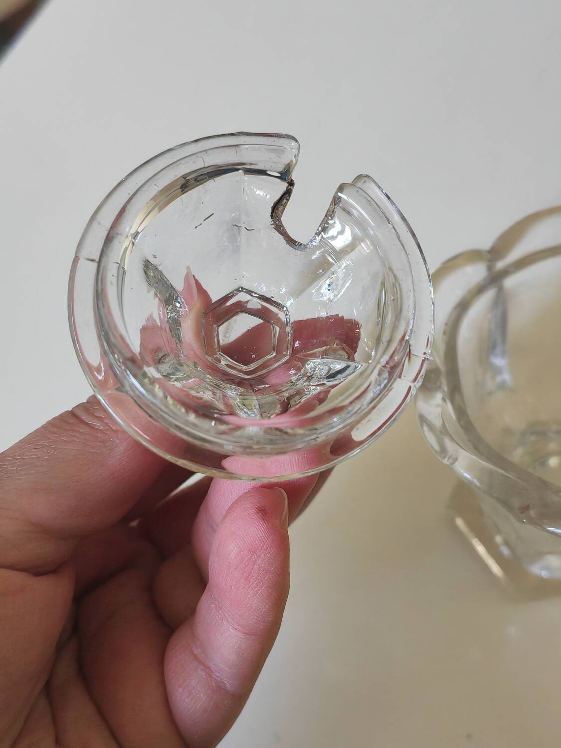 Glass or crystal mustard pot