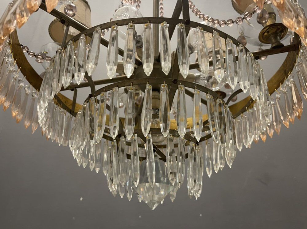 Italian Murano Glass Chandelier, 1950s