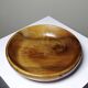 Teak or acacia wood bowl, vintage craftsmanship from the 70s-2000s