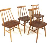 Set of 4 chairs "Fanett" Ilmari Tapiovaara Sweden 1960