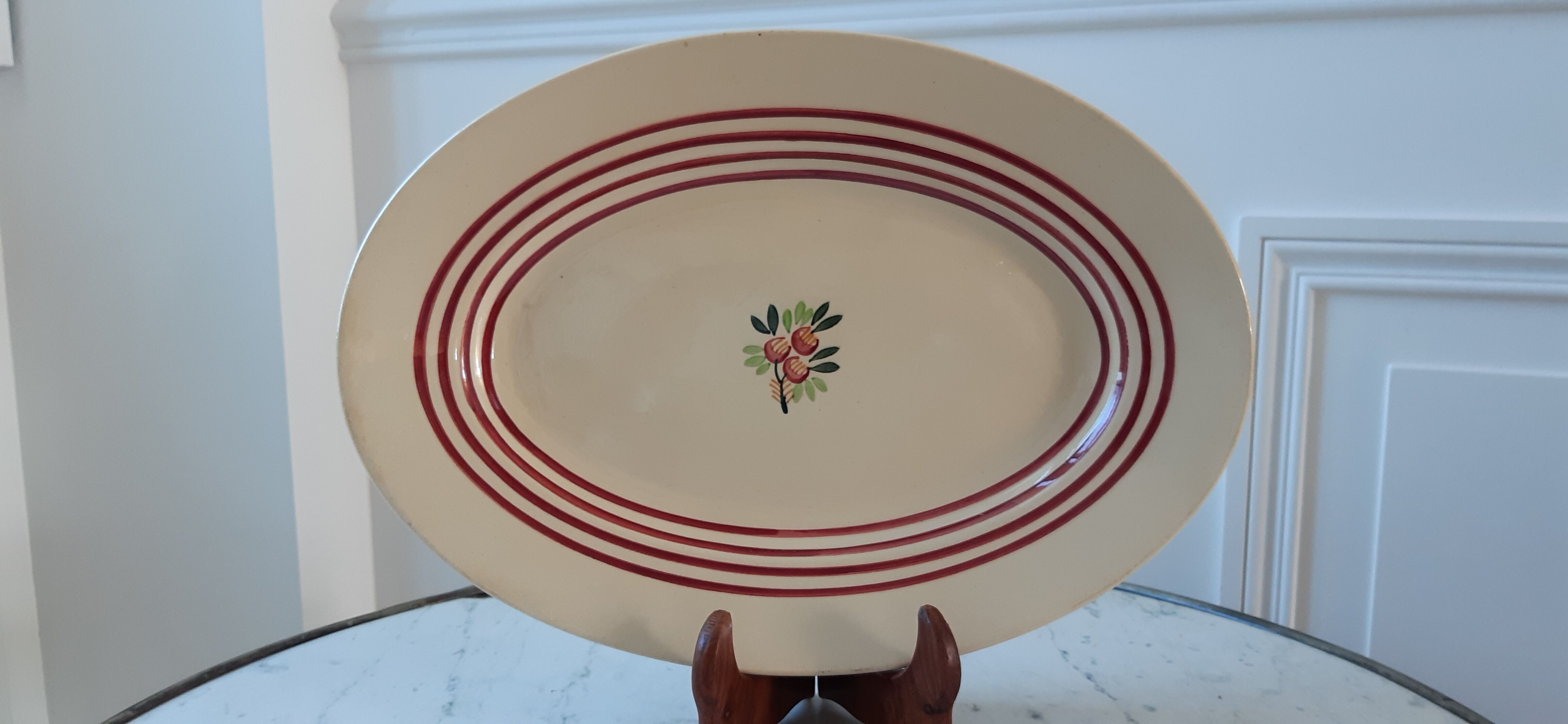 Flat oval Gien years 40-50