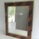 Miroir en marqueterie de bois et laiton