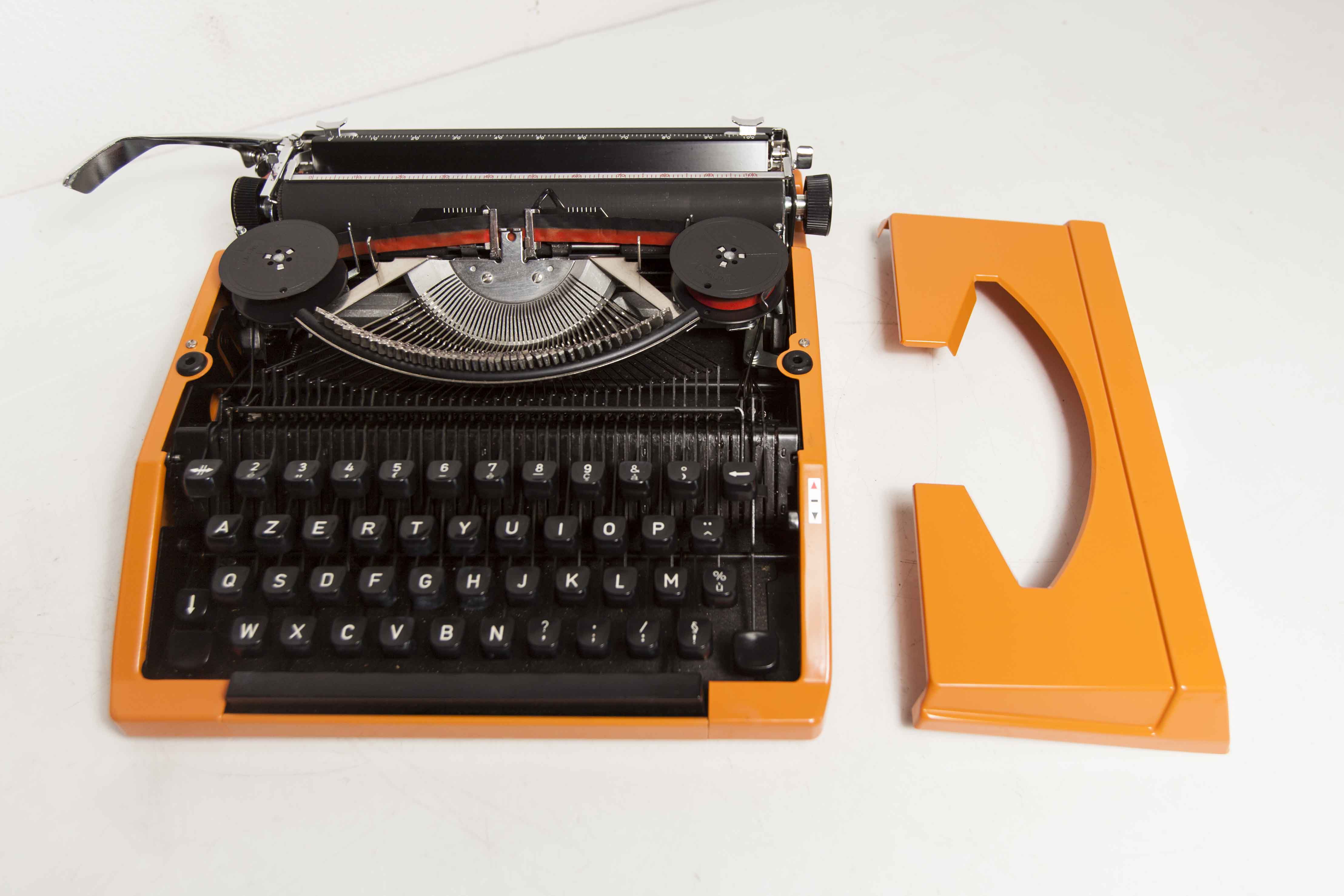 Revised Orange Silver Reed 100 Typewriter and New Ribbon 1977