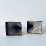 Pair of brass horse book set