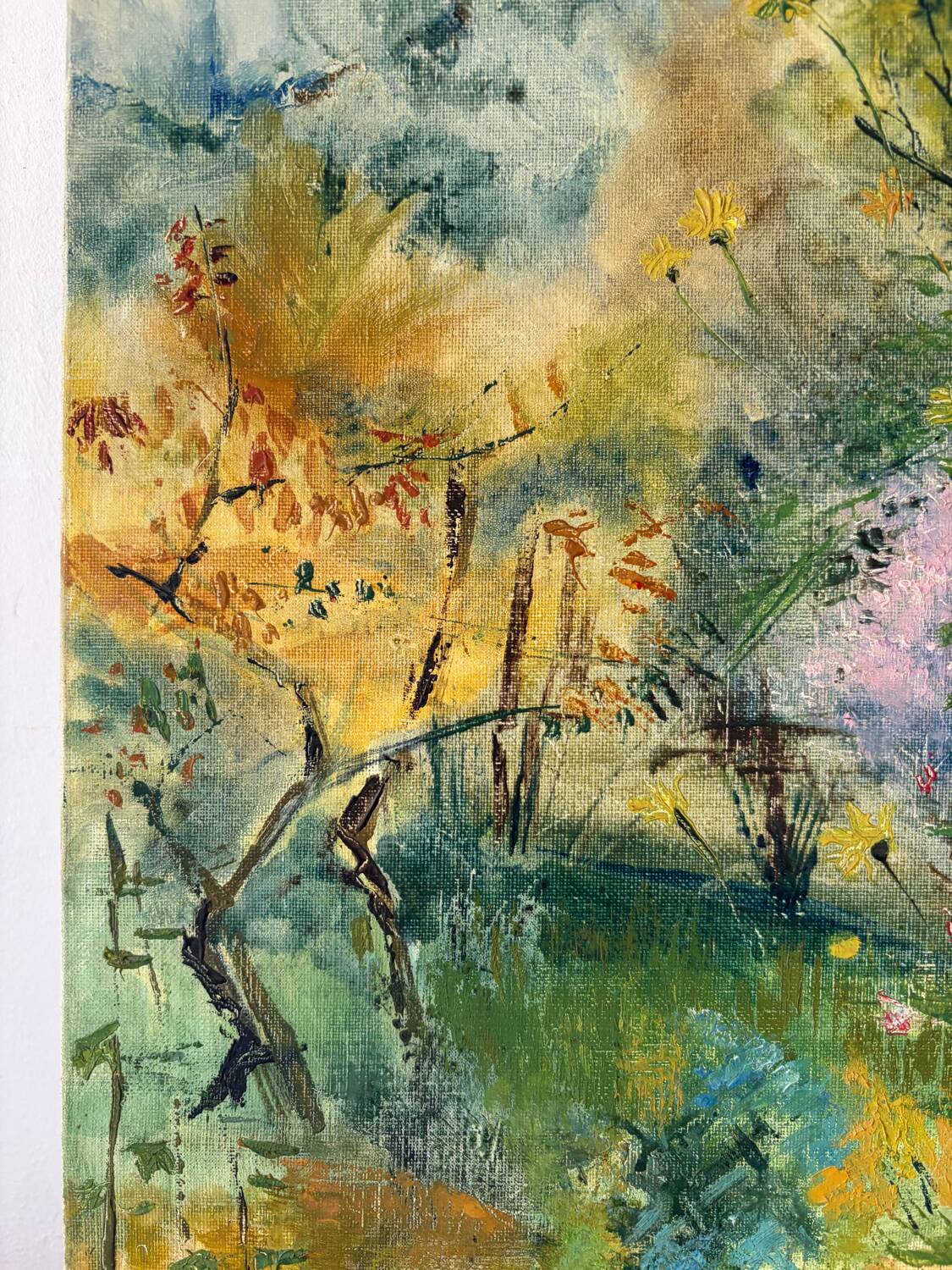 The vegetable garden, oil on canvas signed Lohezic 1974.