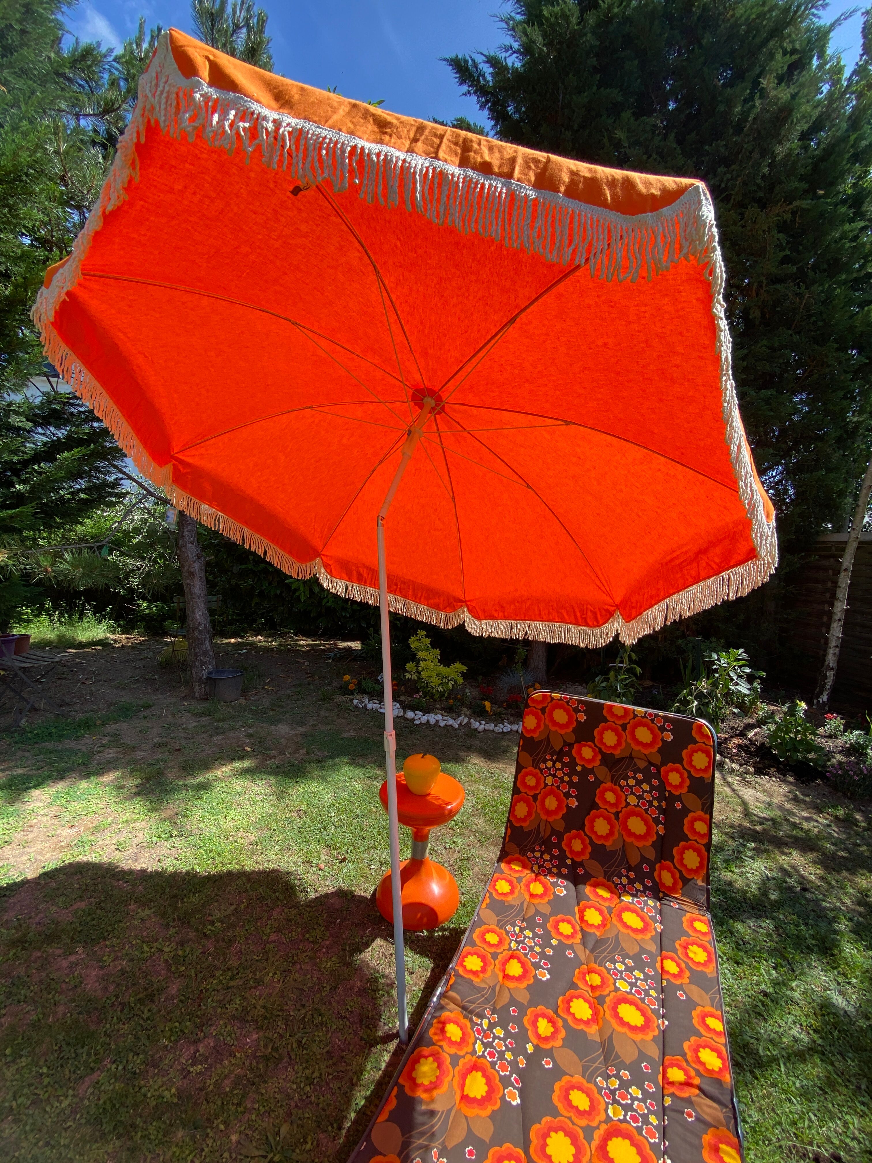 Vintage orange umbrella