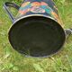 Very decorative metal watering can with “Pensées” decorations